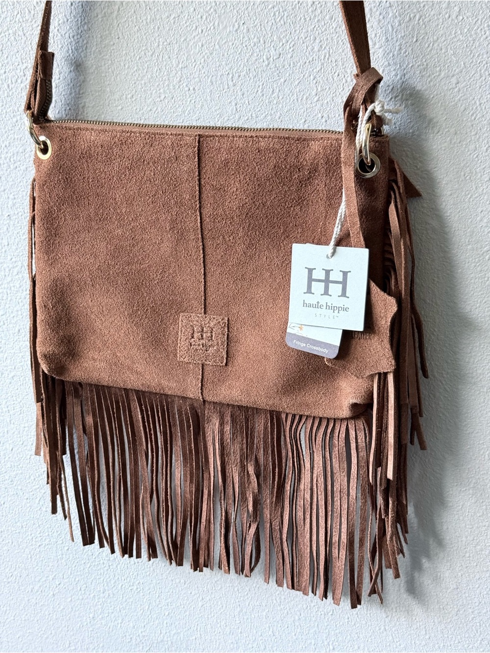 Haute Hippie NWT Fringed Suede Leather Crossbody Shoulder Bag - Picture 4 of 8